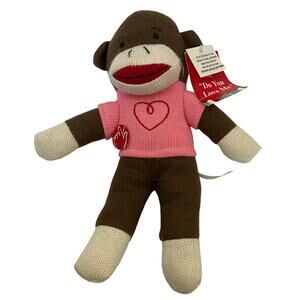 Dan Dee Valentine "Do You Love Me" Squeeze Me Sock Monkey With Tag